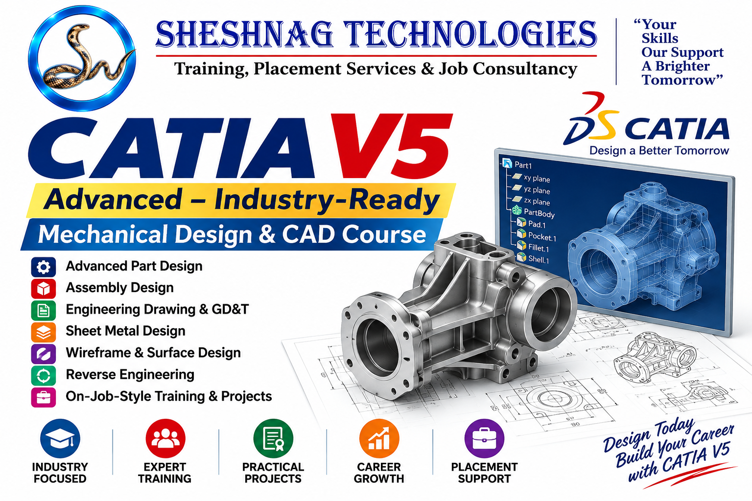 CATIA V5 Advanced — Advanced CAD & Mechanical Design Career Program